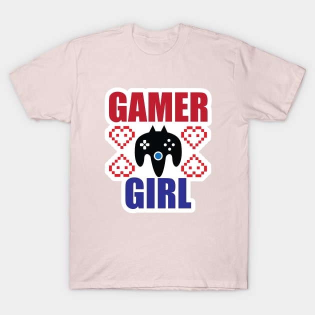 Gamer Girl Design for Gamers and Gaming Lovers T-Shirt by ArtoBagsPlus